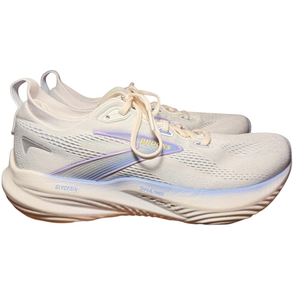 Brooks Glycerin 22 White Blue Heron Women's Running Shoes Size 9.5 Medium B